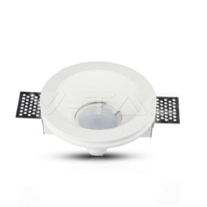 Aro/Encaixe GU10  Redondo de Gesso Branco