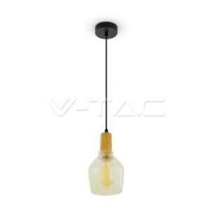 Candeeiro Vidro Light Ambar - Casquilho E27 "Tipo Garrafão"