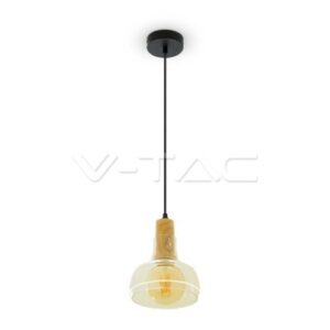 Candeeiro Vidro Light Ambar - Casquilho E27 "Tipo Sino"