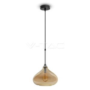 Candeeiro Vidro Sleek, Âmbar - Casquilho E27