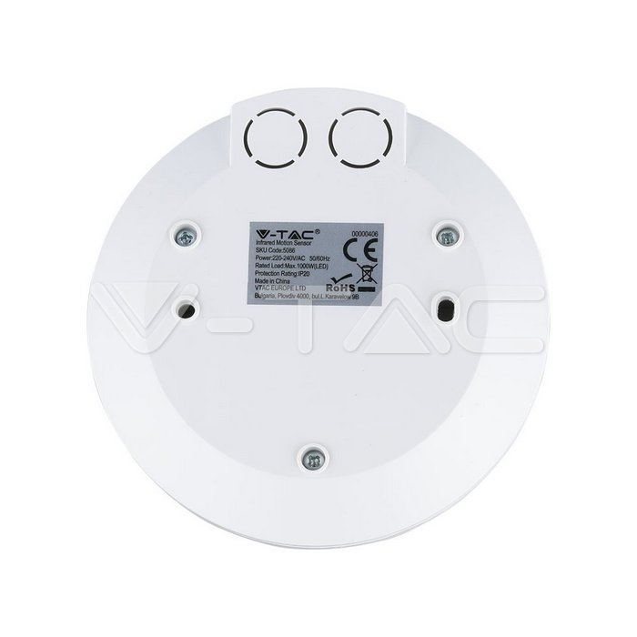 Sensor de Teto Branco Liso 2000W 6m 360° - Image 5